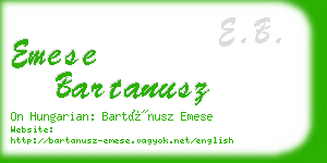 emese bartanusz business card